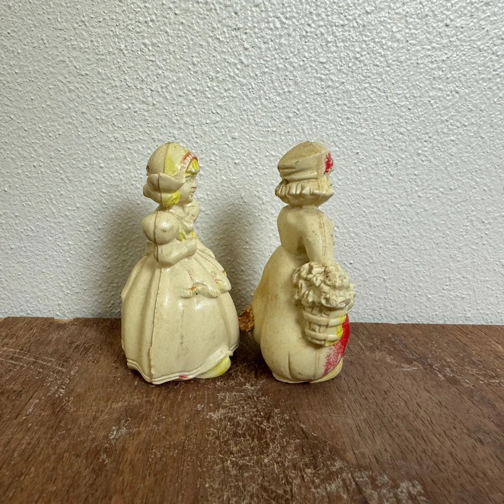 Vintage Dutch Boy Girl Salt‎ Pepper Shakers Set Holland Souvenir Novelty Decor